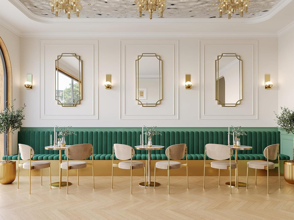 Dining Room Mirrors for Wall, 24x48 Inch Art Deco Gold Decorative Mirror for ...