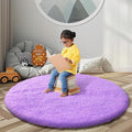 Super Soft Circle Rugs for Girls Princess Castle Toddlers Play Tent 5 Diameter by Junhejiamei