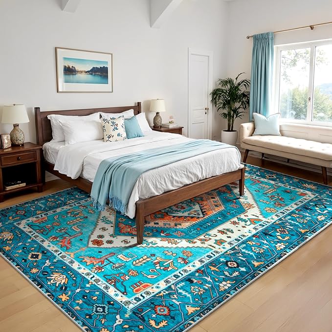 SERISSA 6x9 Area Rugs for Living Room, Large Washable Non-Slip Boho Rug - Image 5