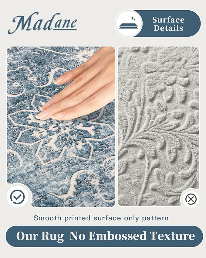 Madane Washable 6x9 Area Rugs for Living Room, Vintage Rug - Image 5