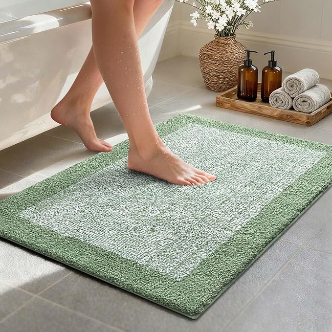 36x24 Large Bathroom Rugs Washable Non Slip, Soft Absorbent Quick Dry Mats by Unknown