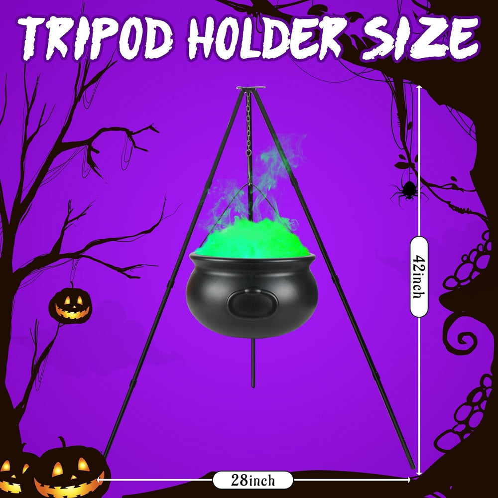 Halloween Decorations Outdoor, Large Witches Cauldron Kettle on Tripod with L...
