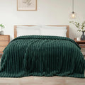 Exclusivo Mezcla Twin Size Flannel Fleece Blanket, Super Soft Striped Jacquard by ExclusivoMezcla