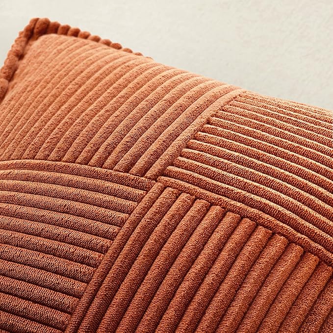 MIULEE Dark Rust Decorative Throw Pillow Covers - Image 5