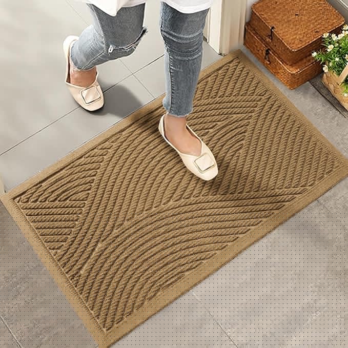 HIYARD Sturdy Front Door Mat, Absorbent Muddy Dirt Resist Welcome Door Mats by HIYARD