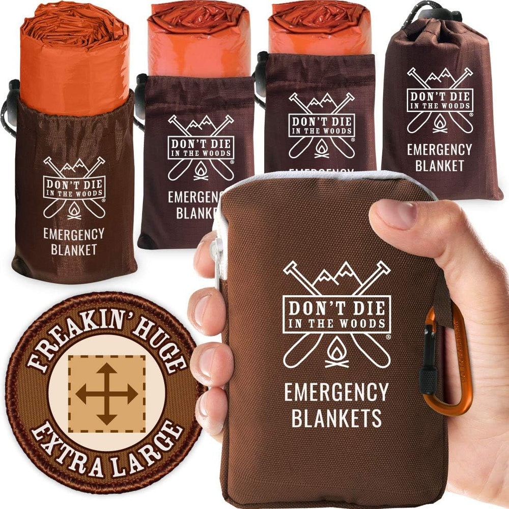 Don’t Die in The Woods – Freakin’ Huge Emergency Blankets [Orange]
