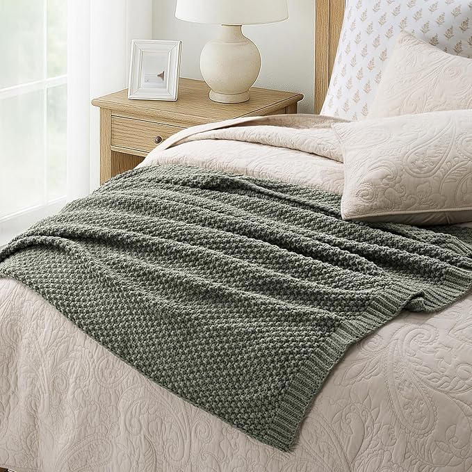 EVERGRACEHOME Chunky Chenille Knit Throw Blanket - Image 4