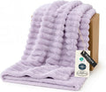 Bedsure GentleSoft Lavender Fog Fleece Blanket by BEDSURE