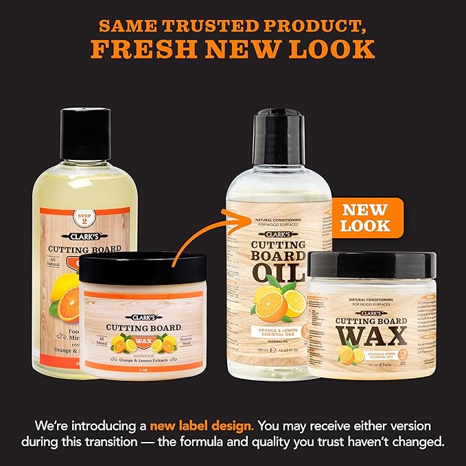 CLARK’S Cutting Board Oil and Wax Kit – Includes Food Grade Mineral Oil - Image 6