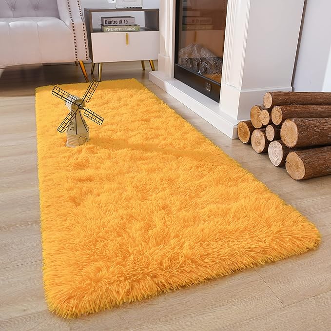 Chicrug Soft Runner Rug for Bedroom Living Room Plush Fluffy Rugs 2x6 Feet - Image 3