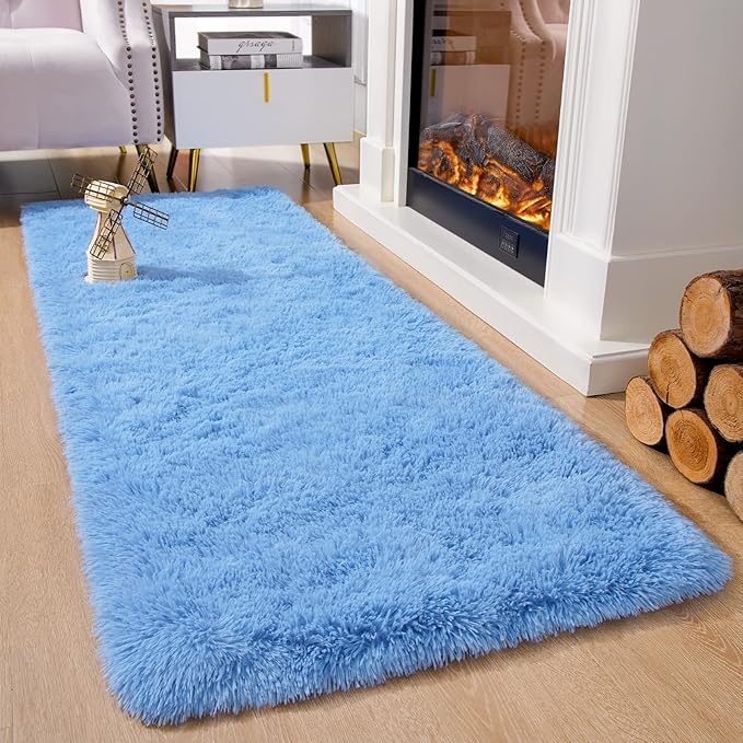 Chicrug Soft Runner Rug for Bedroom Living Room Plush Fluffy Rugs 2x6 Feet - Image 2