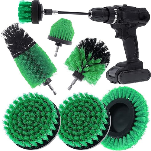 8 Pcs Drill Brush Attachment Set, Power Cleaning Scrub Brush Kit by ETOUPA