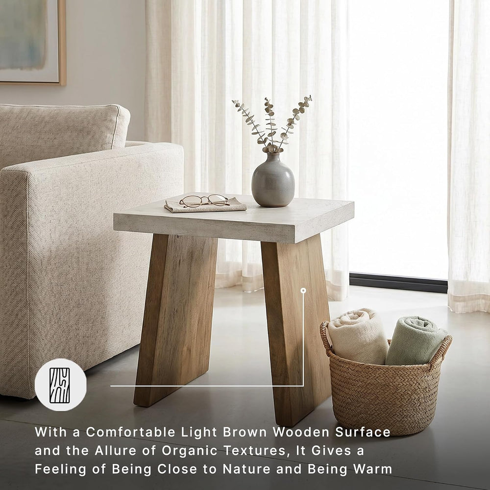 Signature Design by Ashley Brendalhouse Casual End Table with Faux Cement Top...