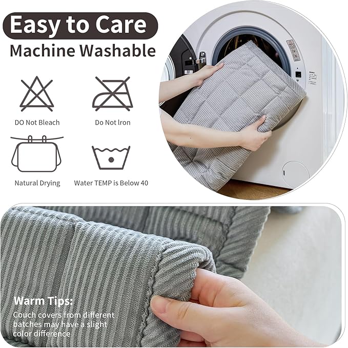 Couch Covers for Dogs Washable, Non Slip Couch Covers for Loveseat Sofa Pet - Image 7