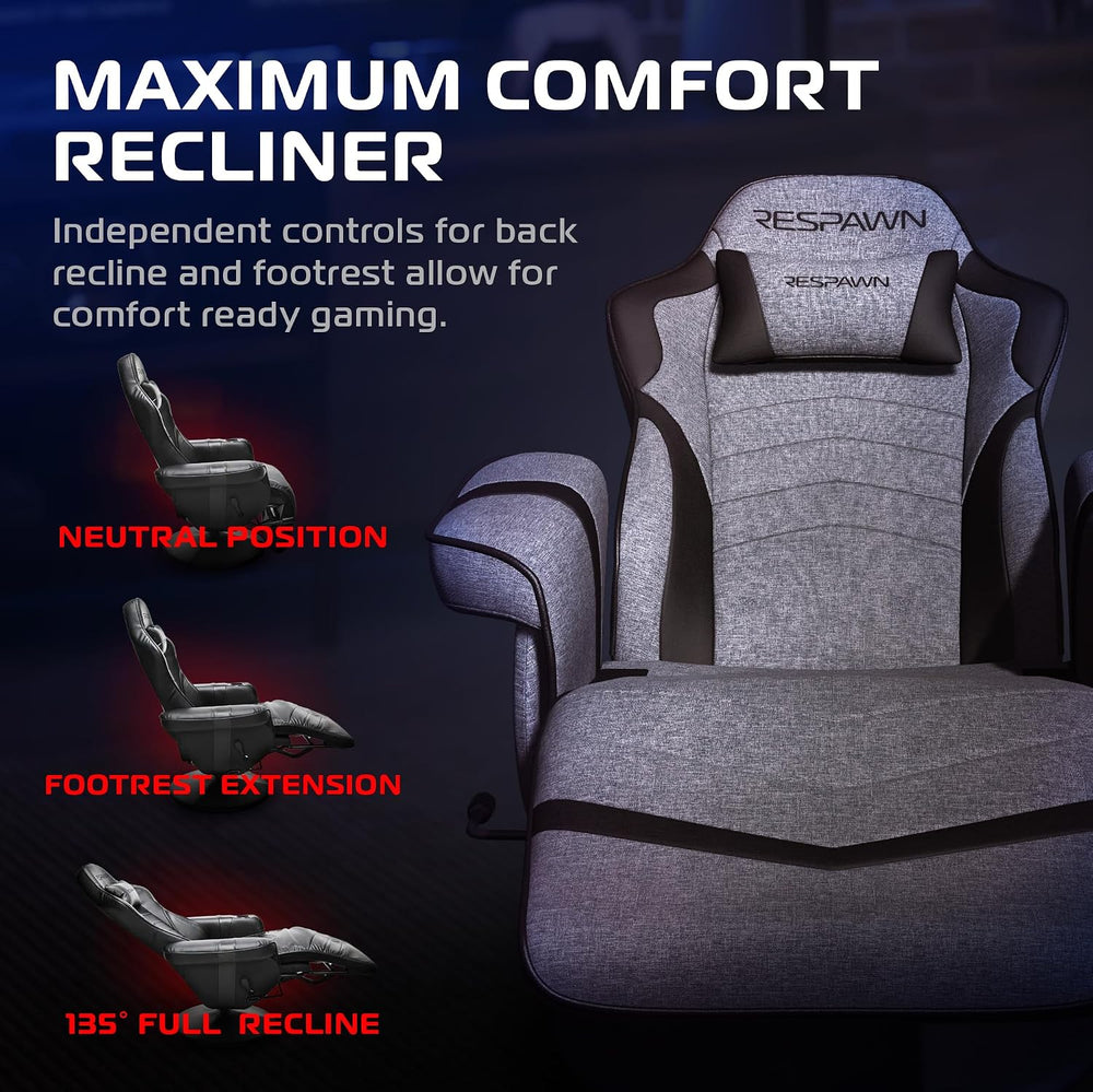 RESPAWN 900 Gaming Recliner Chair with Footrest, Cup Holder and Swivel