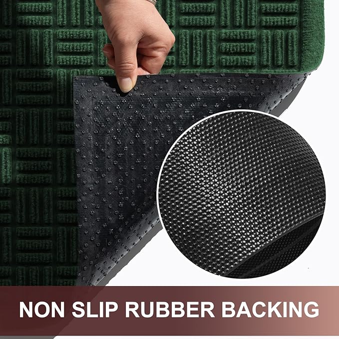 Mibao Front Door Mat Indoor Outdoor Entrance, Dirt Trapping Waterproof - Image 5