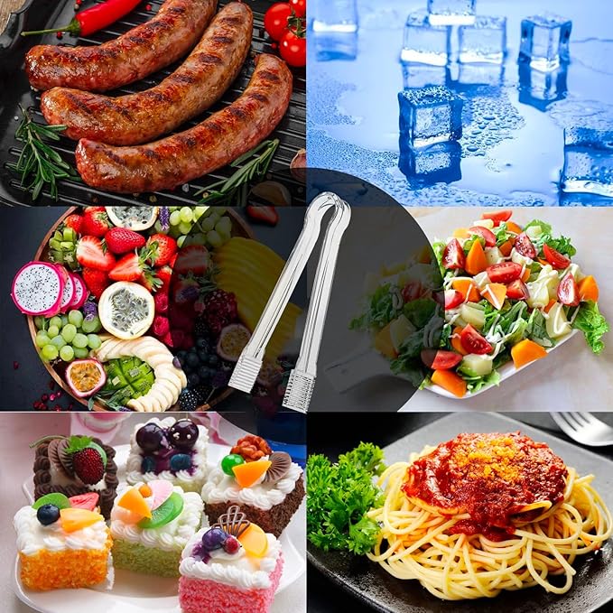 J-Chen 15PCS Plastic Buffet Serving Tongs Mini Serving Utensil Tongs Appetizers - Image 6