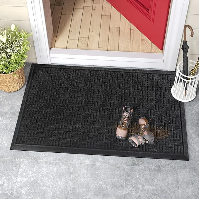 Mibao Front Door Mat Indoor Outdoor Entrance, Dirt Trapping Waterproof - Image 7
