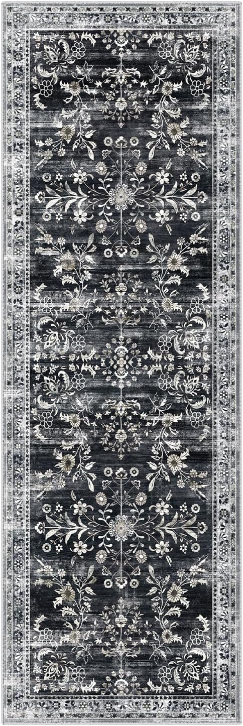 Yamaziot Washable Runner Rug 2x6 – Non Slip Boho Floral Hallway Runner Rug - Image 9