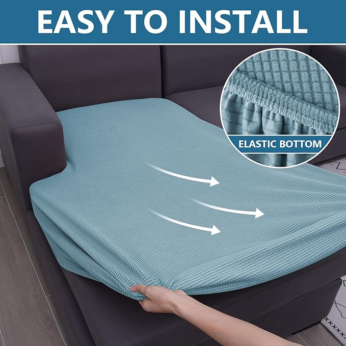 hyha Waterproof Sectional Couch Covers, Non Slip Sofa Couch Cushion Covers L - Image 8