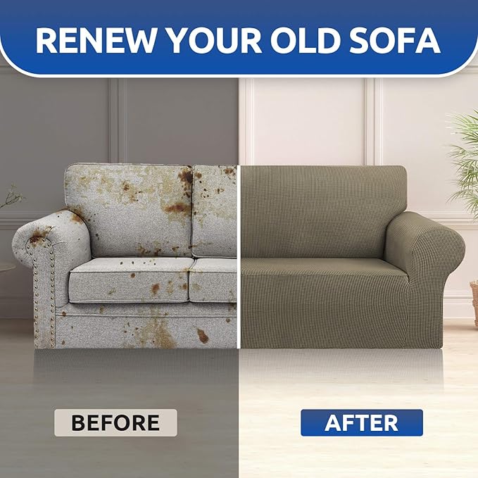 KEKUOU Stretch Oversized Sofa Slipcover 1 Piece Couch Sofa Cover Furniture - Image 7
