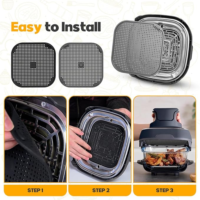 2 PCS Silicon Splatter Shield for Ninja Crispi Air Frye, Air Fryer Accessories - Image 6