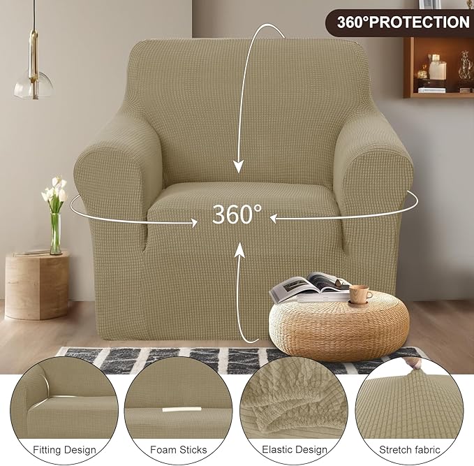 U-NICE HOME Recliner Chair Covers Stretch Couch Cover Sofa Cover Sofa Slipcover - Image 3