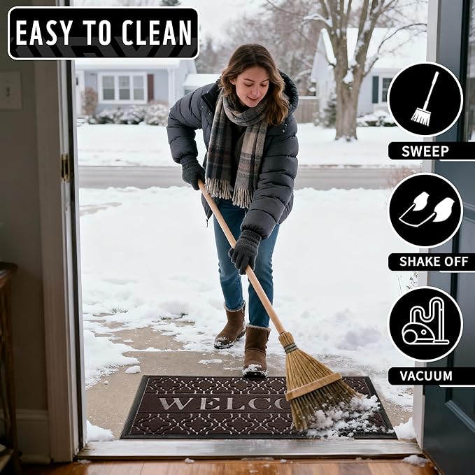 Yimobra Welcome Mat Outdoor Indoor, All-Season Waterproof Front Door Mat - Image 7