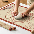 DANIA & DEAN 26"x16" Extra Thick Silicone Baking Mat for Pastry and Bread | Non-Slip & Non-Stick Mat with Measurements, for Pizza, Pie Crust, Dough Rolling, Pasta & Sourdough, Reusable Counter Sheet