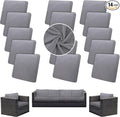 Outdoor Cushion Covers Set, Replacement by SUKAIKEQA