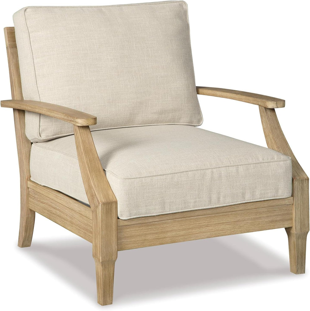Signature Design by Ashley Clare View 1-Piece Outdoor Lounge Chair, Beige