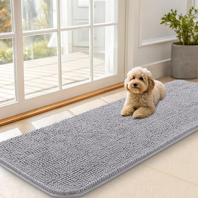 OLANLY Dog Door Mat for Muddy Paws 59x20, Absorbs Moisture and Dirt, Absorbent by OLANLY