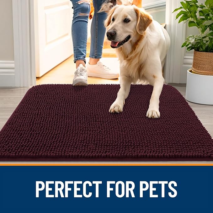 OLANLY Dog Door Mat for Muddy Paws 36x24, Absorbs Moisture and Dirt, Absorbent - Image 6