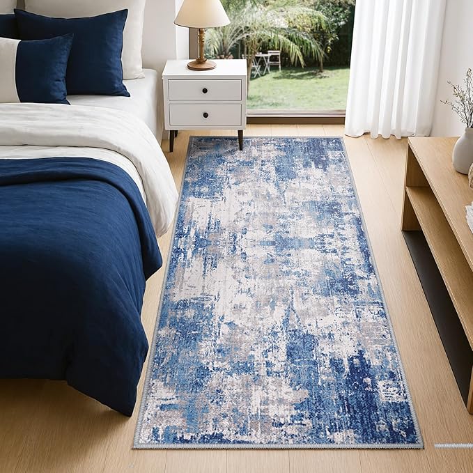 Washable Area Rugs 2'x8' Non-Slip Modern Abstract Soft - Image 7