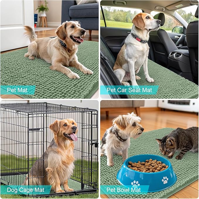 OLANLY Dog Door Mat for Muddy Paws 54x24, Absorbs Moisture and Dirt, Absorbent - Image 7