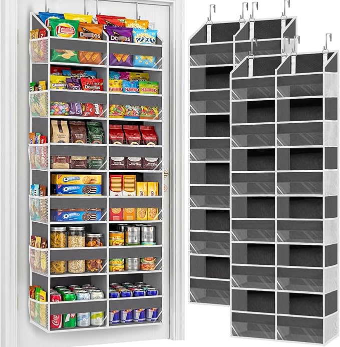 2 Pack Over The Door Organizer 6 Tiers, Extra Large Behind Door Storage of 12 by Ofiray-home