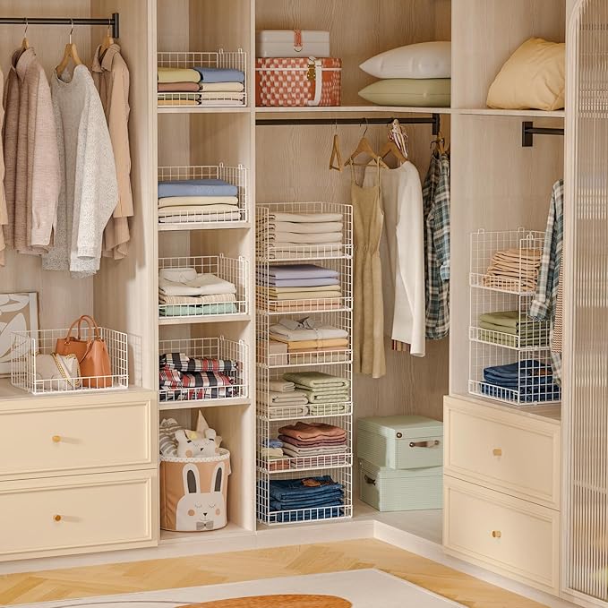 Yociyoga 6-Tier Stackable Closet Organizers and Storage Shelves, Closet Shelf - Image 7