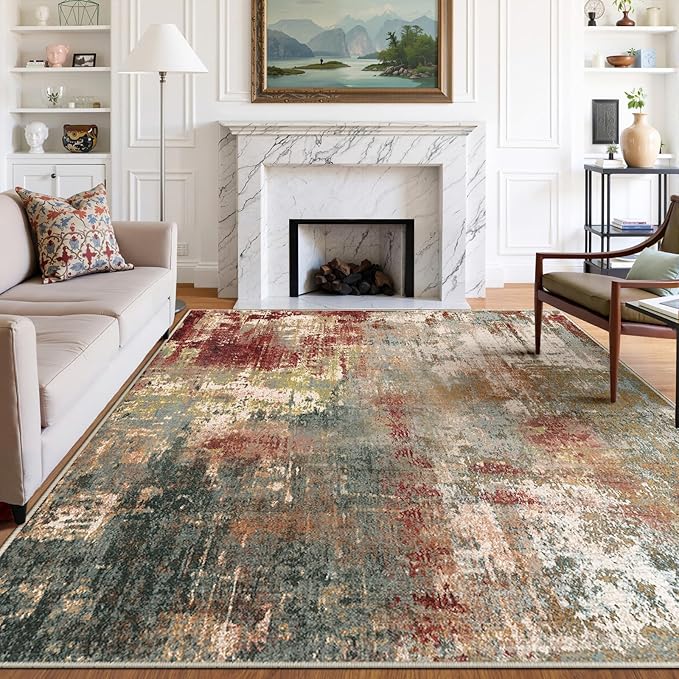 Washable Area Rugs 5'x8' Non-Slip Modern Abstract Soft - Image 4