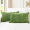 CaliTime Throw Pillow Covers Decorative 12 X 20 Inches Pack of 2 Cozy Chenille by CaliTime