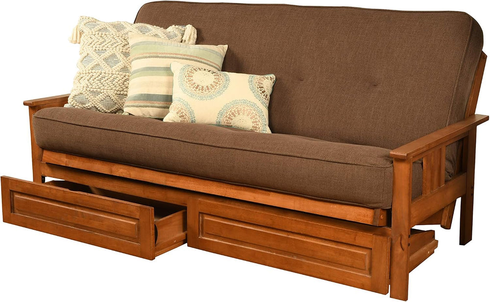 Kodiak Furniture Monterey Futon Set with Storage Drawers, with Barbados Base ...