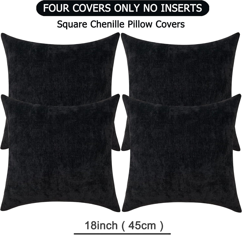 GAWAMAY Decorative Square Throw Pillow Covers 18"x18" Inch Set of 4...