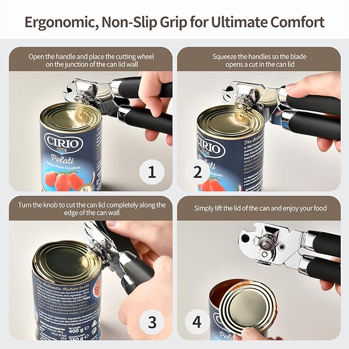 Heavy Duty Stainless Steel Smooth Edge Manual Can Opener and Bottle Openers - Image 4