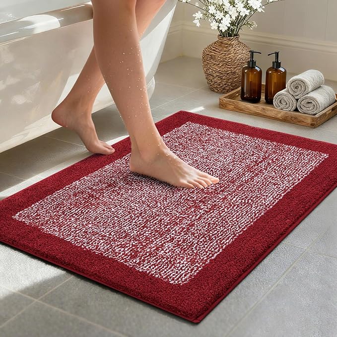 36x24 Large Bathroom Rugs Washable Non Slip, Soft Absorbent Quick Dry Mats by Unknown