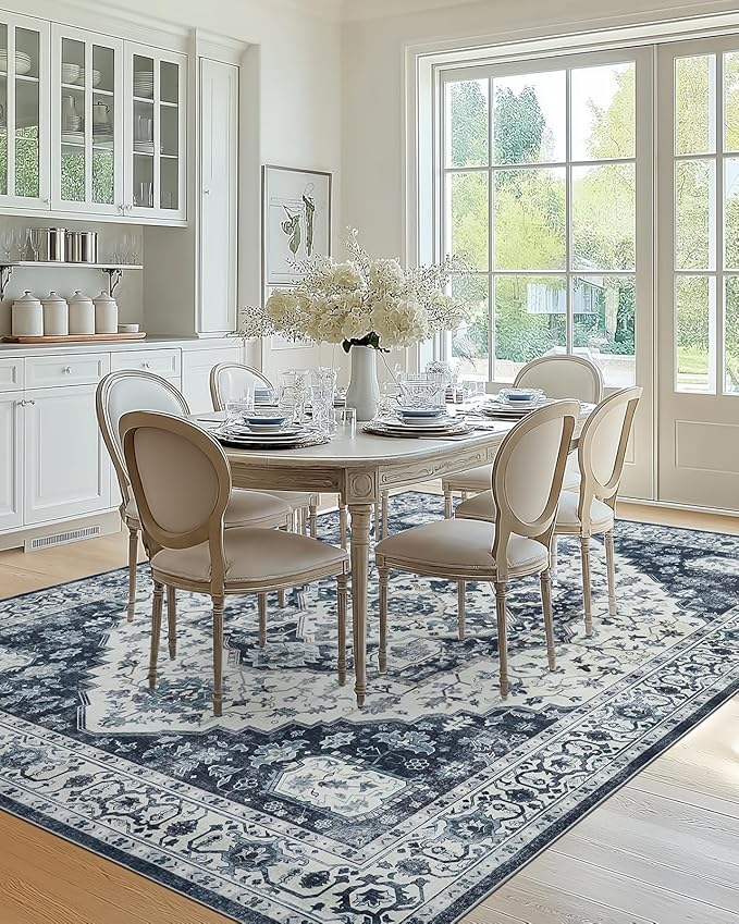 AMADA HOMEFURNISHING 9x12 Area Rug, Washable Low-Profile Large Area Rug - Image 8