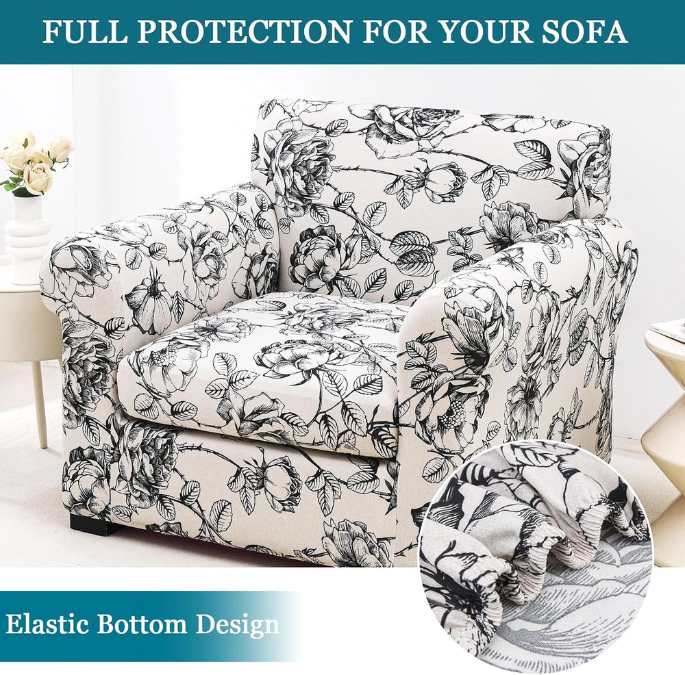 FUANGUI 2 Piece Chair Covers Armchair Arm Covers Chair Couch Covers