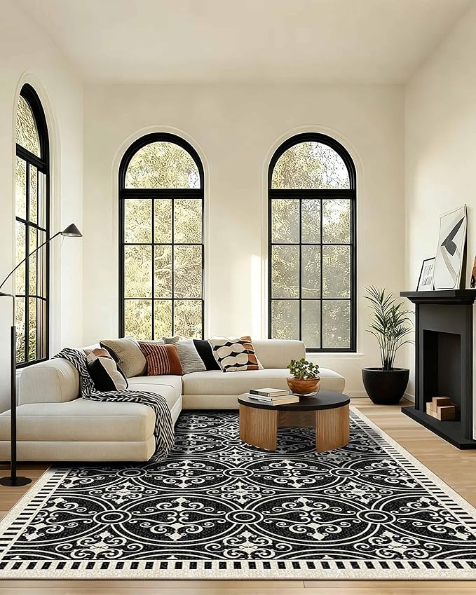Latte&Fog 8x10 Area Rugs for Living Room, Large Vintage Washable Rug, Boho Non by LatteFog