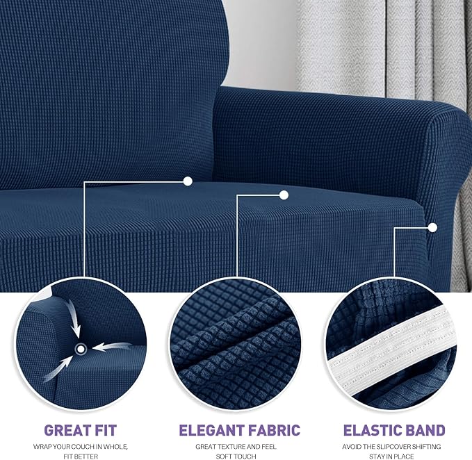 ZNSAYOTX Super Stretch Chair Slipcover Universal Sofa Chair Covers - Image 3