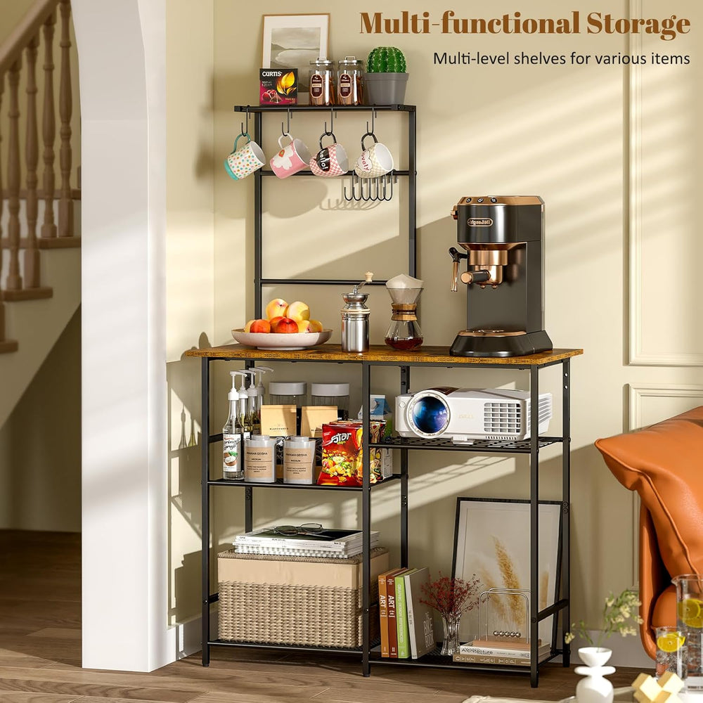 3IngSeagulls Baker's Rack for Kitchen with Storage, Microwave Stand with ...