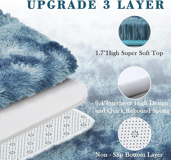 8x10 Area Rugs for Living Room Bedroom Fluffy, Large Area Rug Shag Shaggy - Image 5