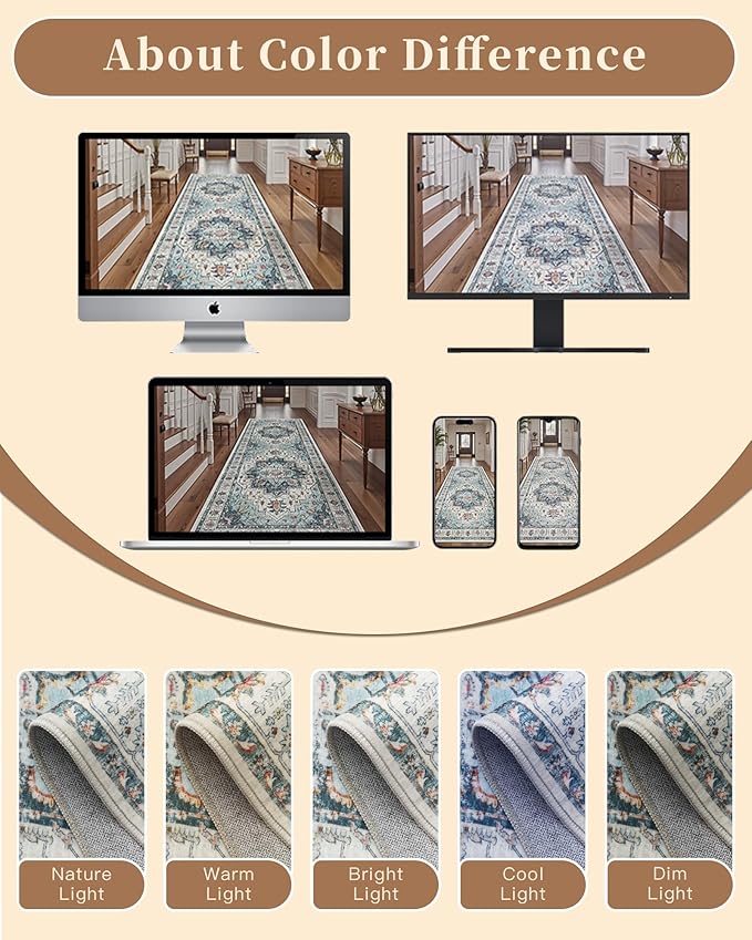 Madane Hallway Runner Rug 2'6''x16' Kitchen Runner - Image 9